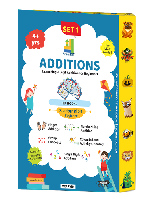 Stemkit Maths Addition - 10 Books | First Book of Addition for Children 4-5 Year Old |